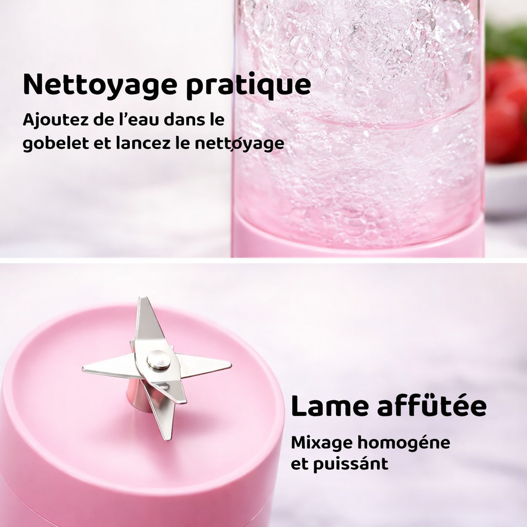 FreshMix™ Portable – Le blender portable sans fil pour des jus frais partout