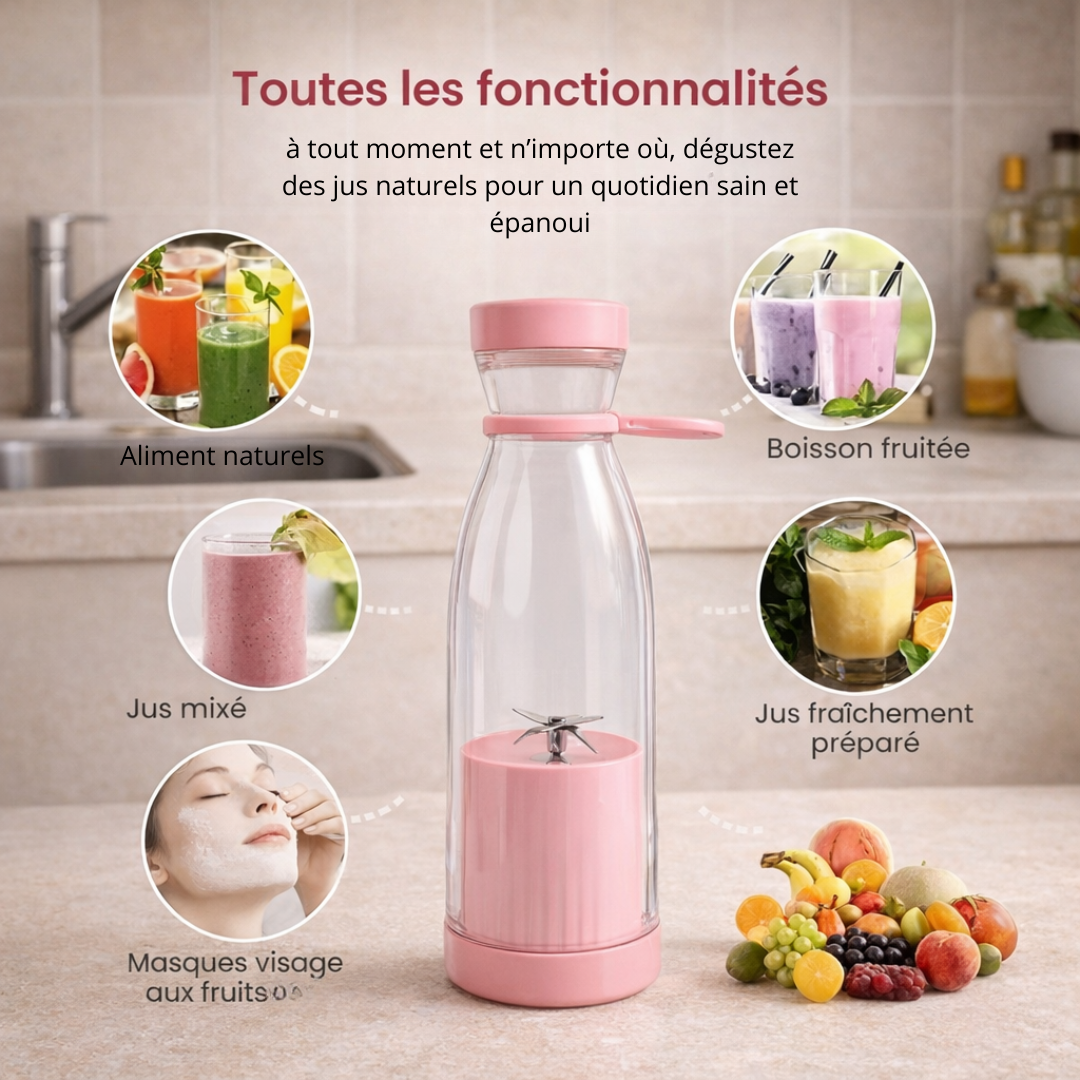 FreshMix™ Portable – Le blender portable sans fil pour des jus frais partout