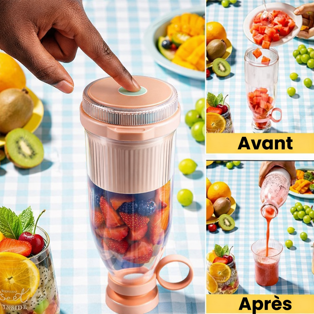 FreshMix™ Portable – Le blender portable sans fil pour des jus frais partout
