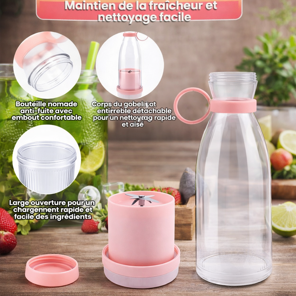FreshMix™ Portable – Le blender portable sans fil pour des jus frais partout