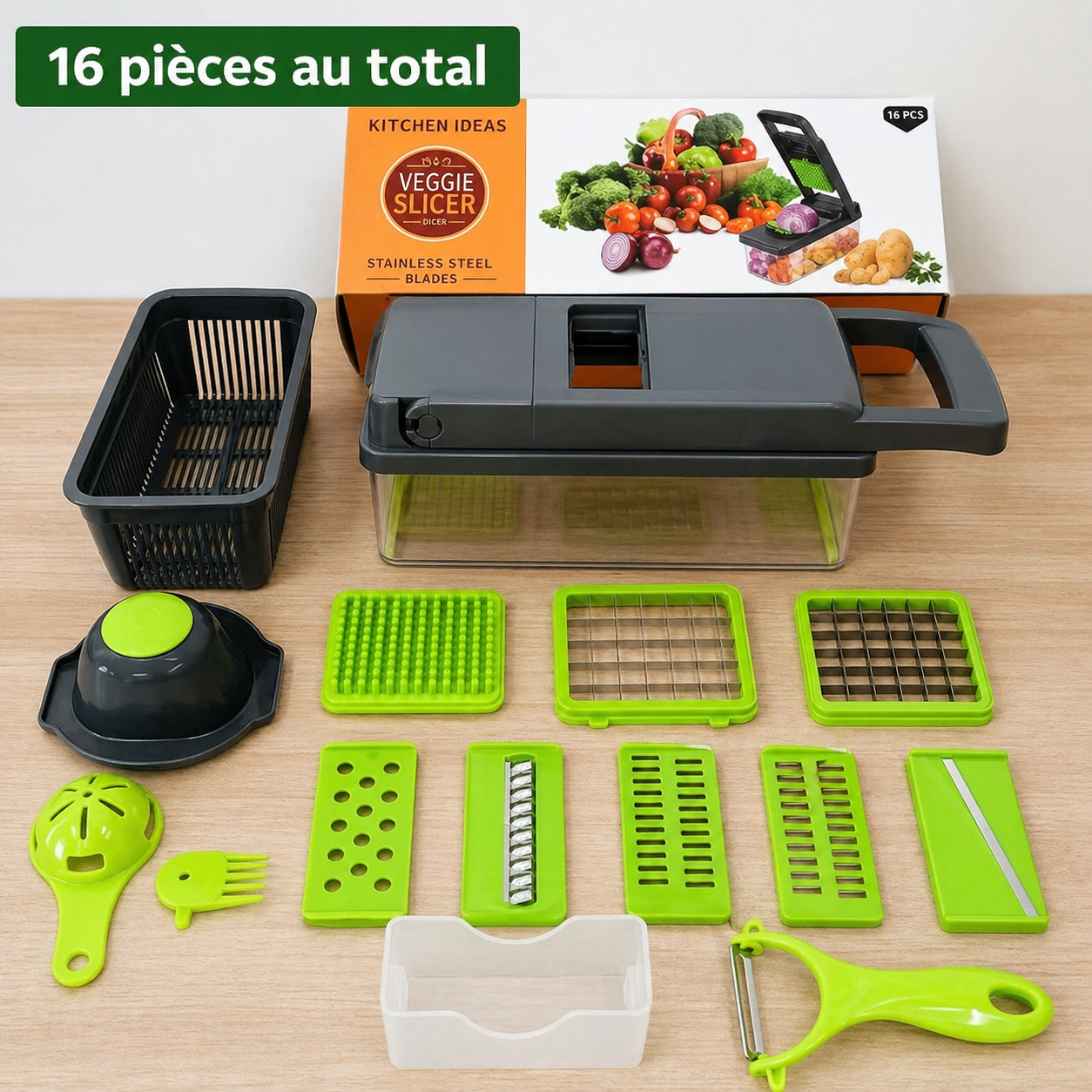 Cutfast: Découpes légumes multi-fonction 16 en 1